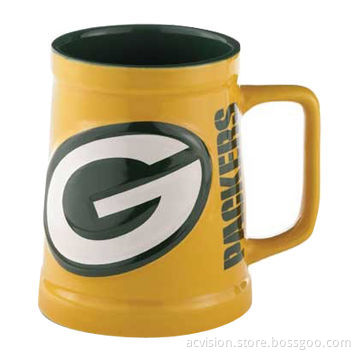 Ceramic beer mug with customize logo